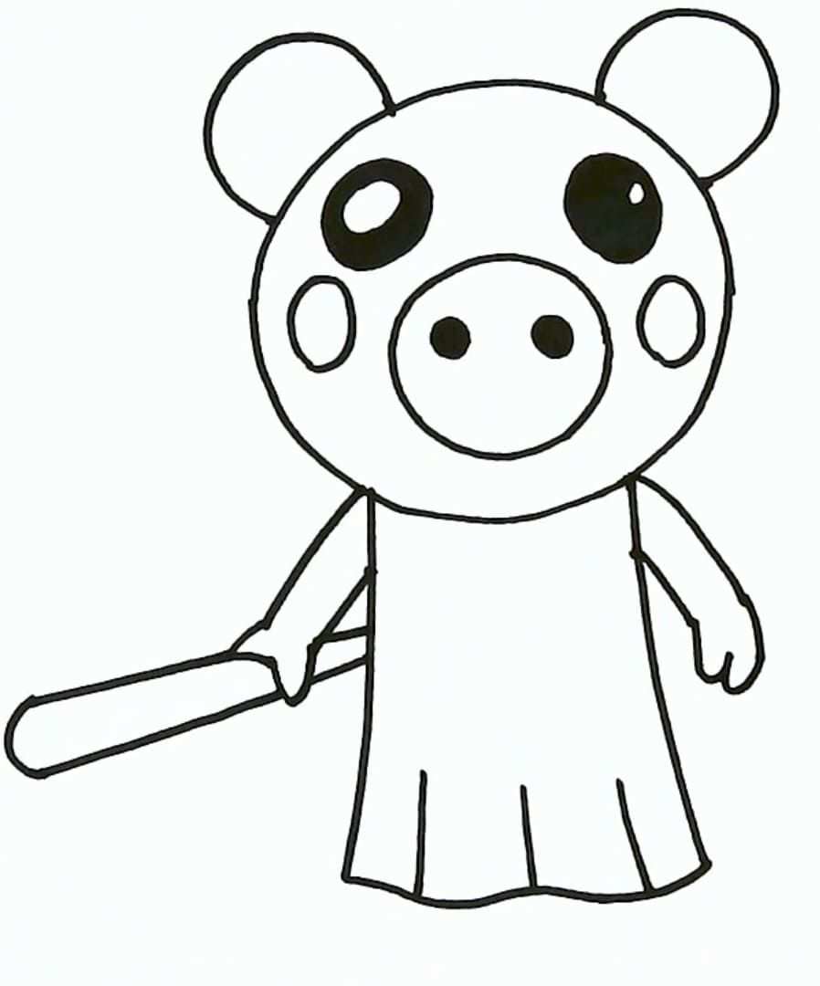 Coloring Pages Roblox Piggy Adopt Me And Others Print For Free Peppa Pig Coloring Pag