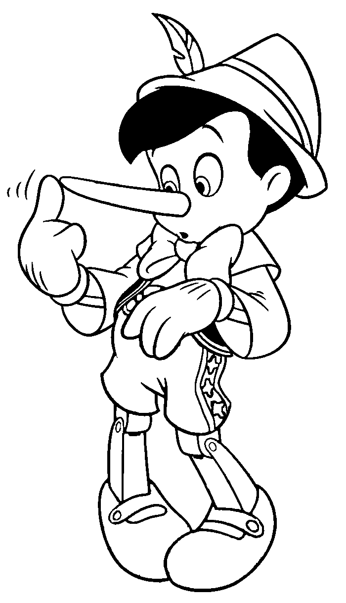 Pinocchio Elongated Nose Coloring Pages For Kids Eyx Printable Pinocchio Coloring Pag