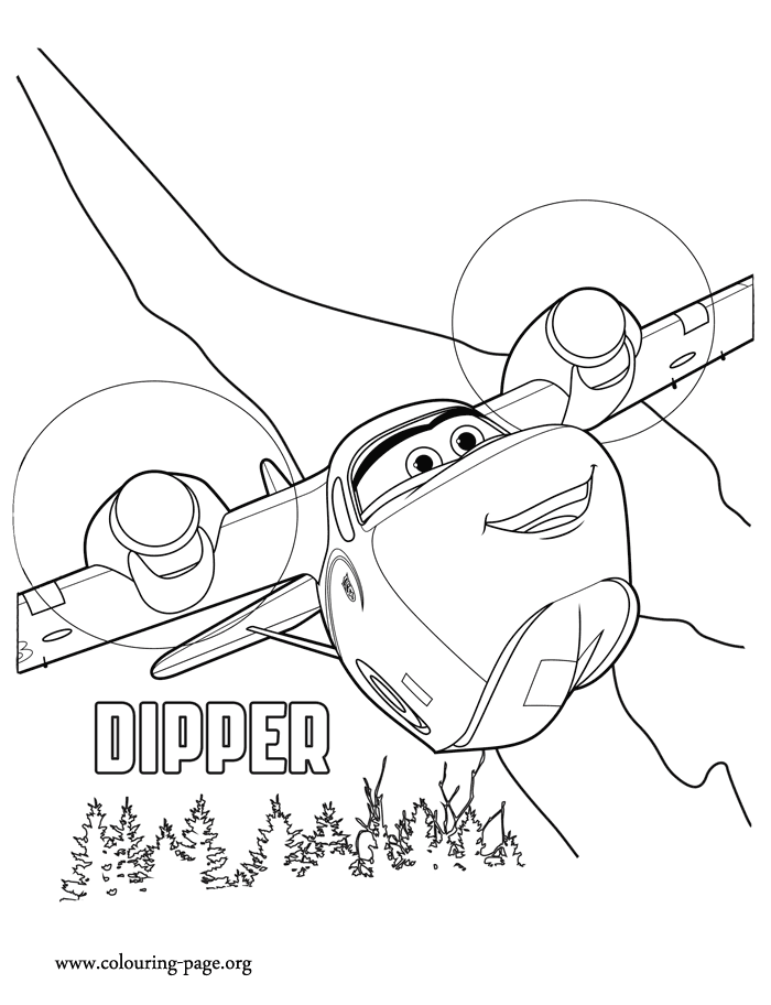 Planes 2 Dipper A Member Of The Smokejumpers Coloring Page Coloring Pages Disney Colo