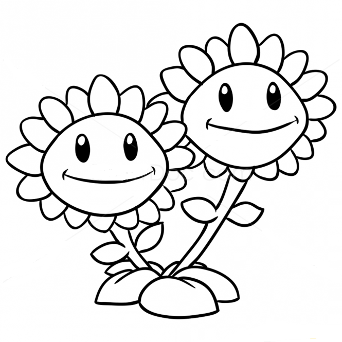 Plants Vs Zombies Coloring Pages To Download And Print For Free Sunflower Coloring Pa