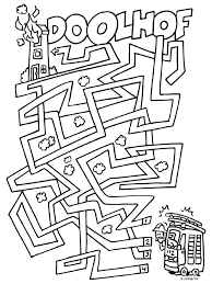 Werkbladen 10 Verschillende Doolhof Werkbladen Kleurplaten