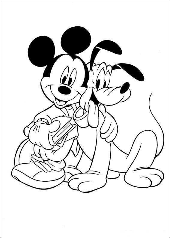 Dibujos Para Colorear Pluto 12 Mickey Mouse Para Colorear Paginas Para Colorear Disne