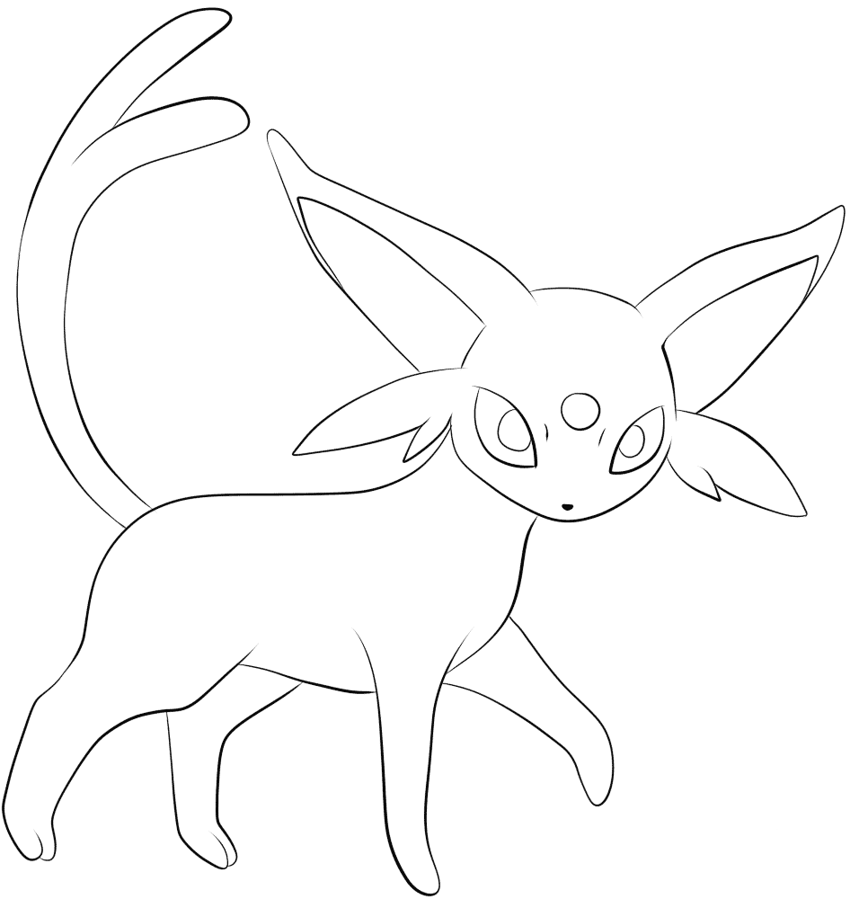 196 Espeon Pokemon Kleurplaat Kleurplaten Gratis Kleurplaten Pokemon