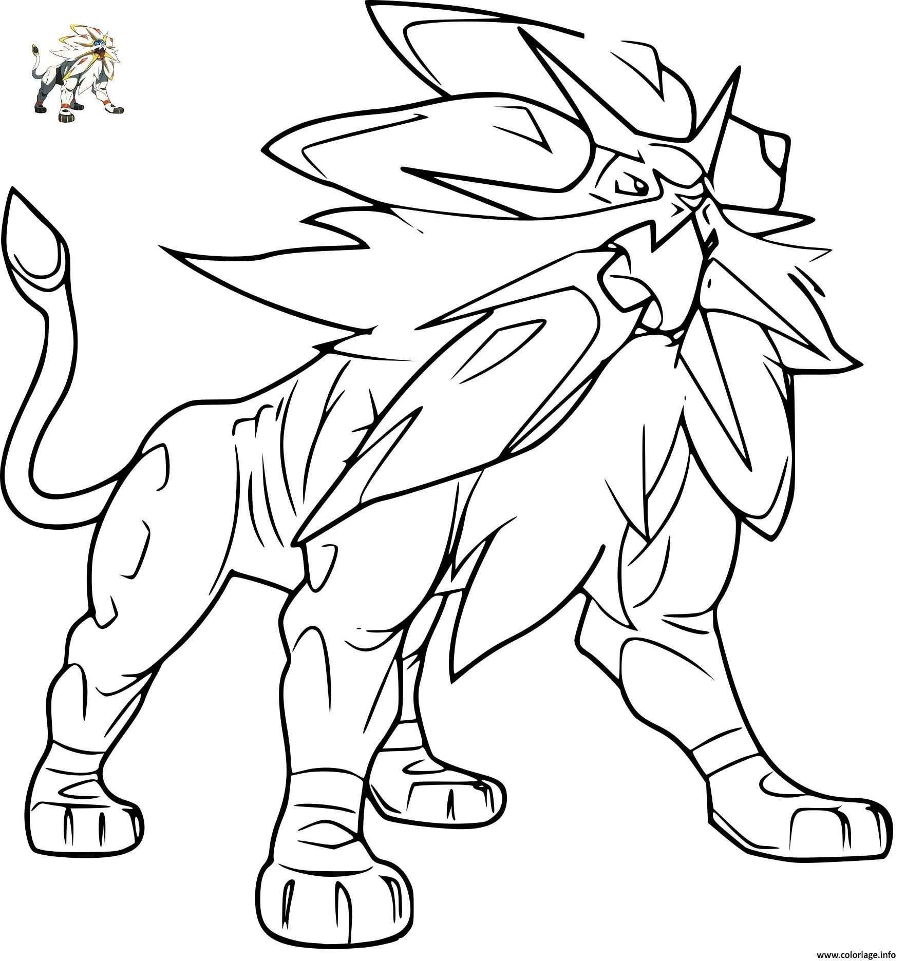 Coloriage Pokemon Solgaleo Gx Dessin A Imprimer Dessin Pokemon A Imprimer Coloriage P