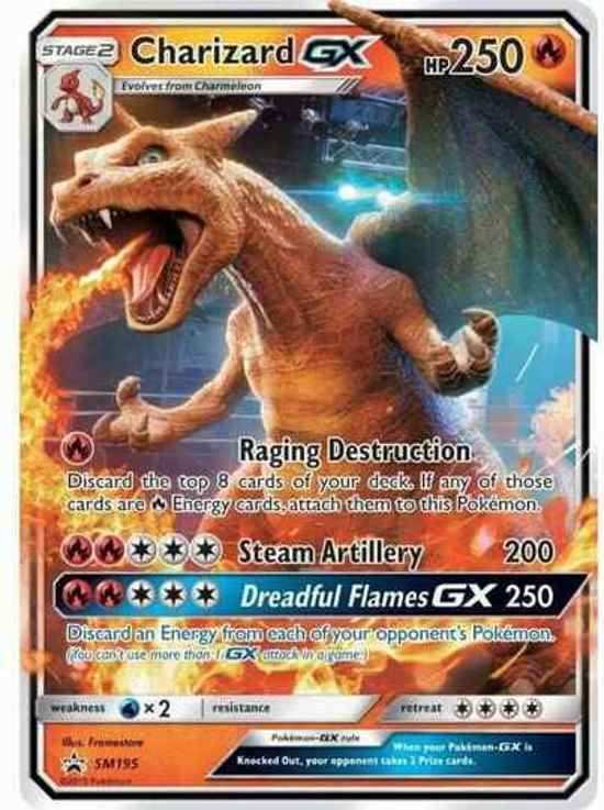 Pokemon Charizard Gx Grote Kaart Sm195 Games Pokemon Pokemonkaarten Kaarten