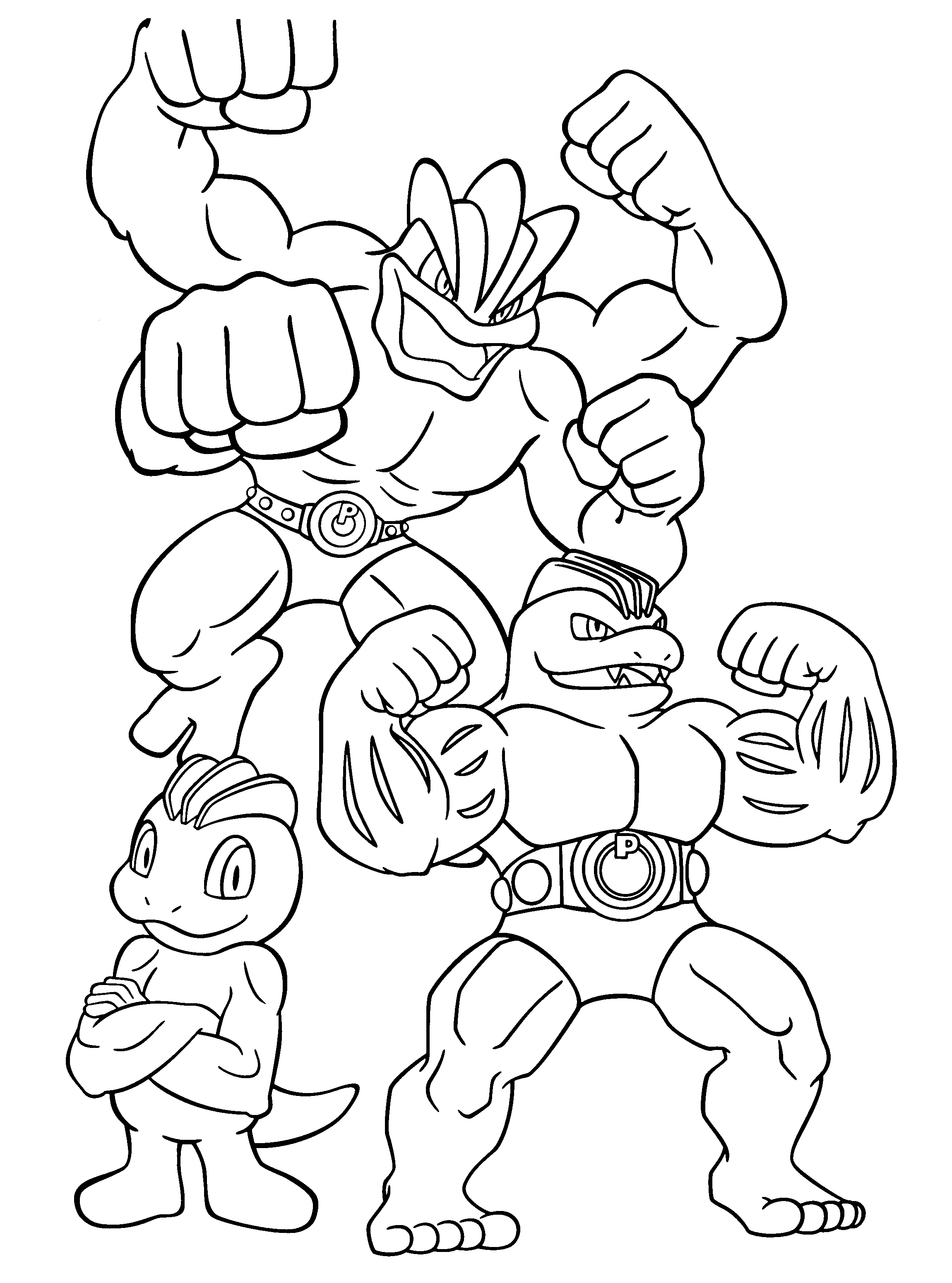 Pokemon Paradijs Kleurplaat Machamp Machoke Machop Pokemon Coloring Pages Pokemon Col