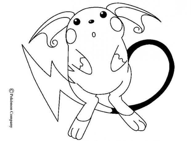 Raichu Pokemon Coloring Page More Eletric Coloring Pages On Hellokids Com Pokemon Col