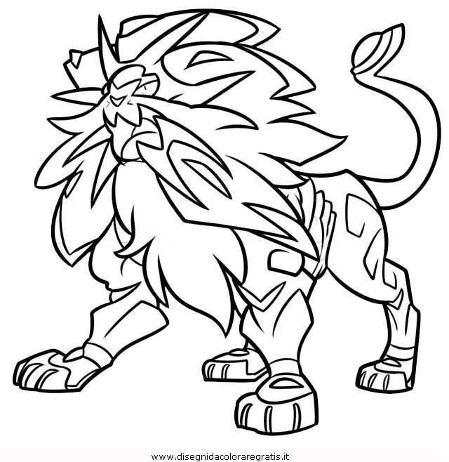 Disegno Pokemon Solgaleo 1 Personaggio Cartone Animato Da Colorare Pokemon Disegni Di