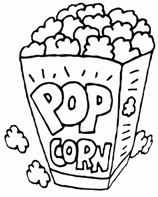 Pop Corn Coloring Printable Page Colored Popcorn Coloring Pages Coloring Pages For Ki