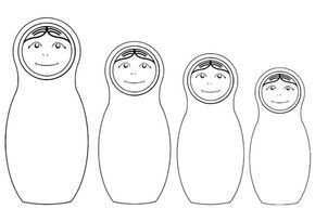 Kleurplaat Russische Poppetjes Matryoshka Doll Cultural Crafts Coloring Pages