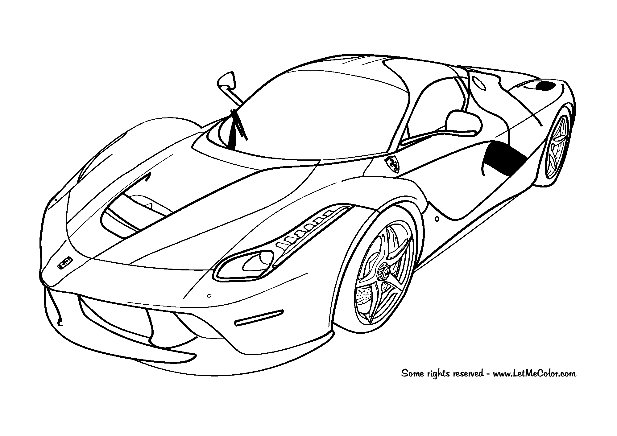 Cars Coloring Page Ferrari Laferrari Cars Coloring Pages Car Colors Race Car Coloring