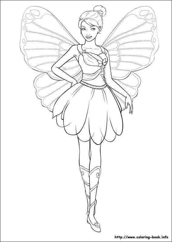 Barbie Mariposa Coloring Picture Barbie Coloring Pages Princess Coloring Pages Fairy