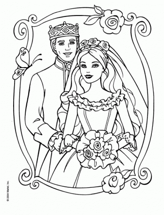 Kleurplaat Bruiloft Prinses Kleurplaatjes Kleurboek Gratis Kleurplaten