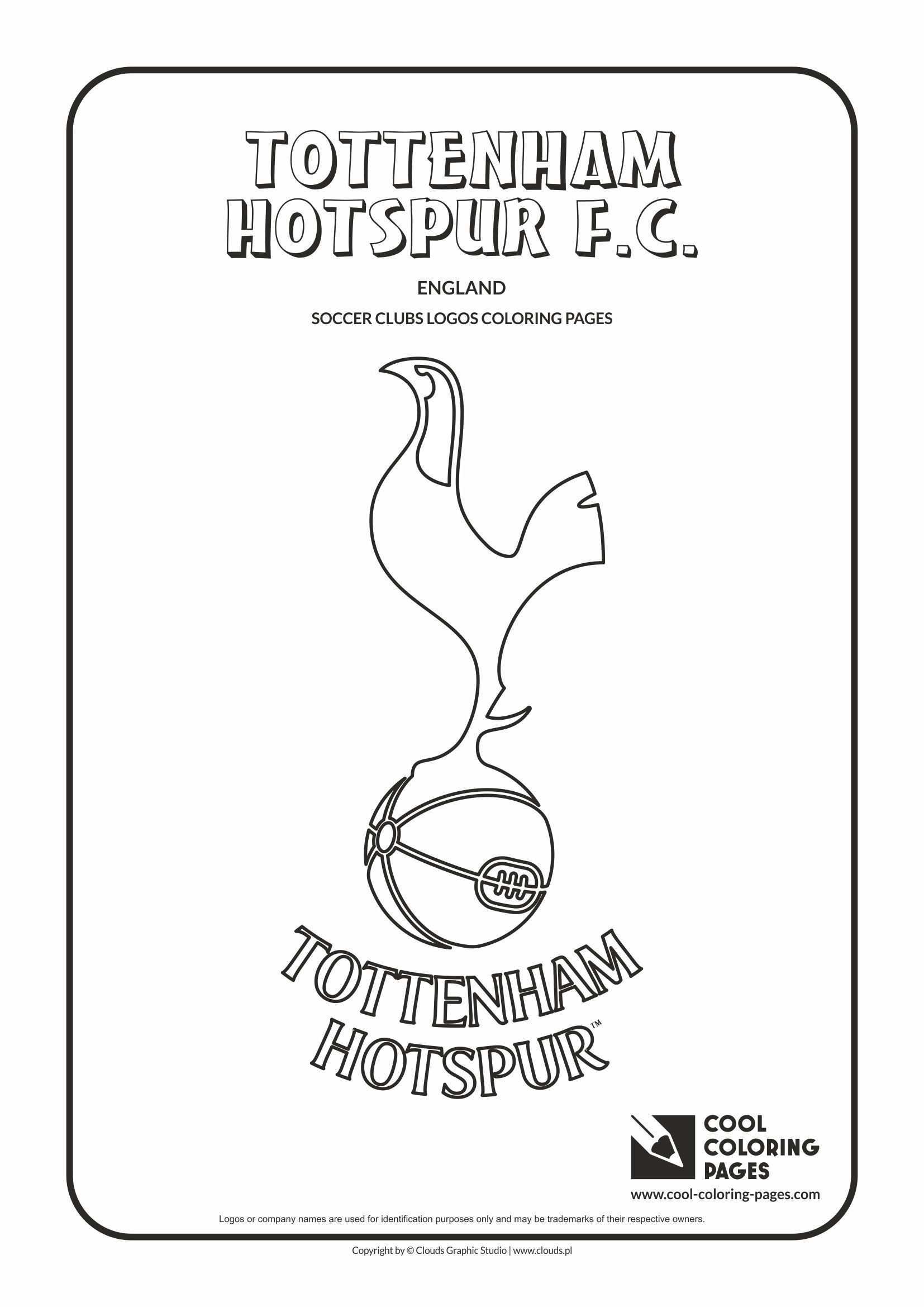 Tottenham Hotspur F C Logo Coloring Coloring Page With Tottenham Hotspur F C Cool Coloring Pages Name Coloring Pages Coloring Pages