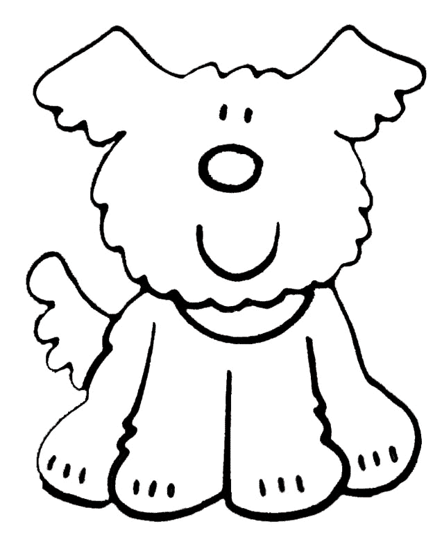 Kleurplaat Dog Coloring Page Dog Template Puppy Coloring Pages