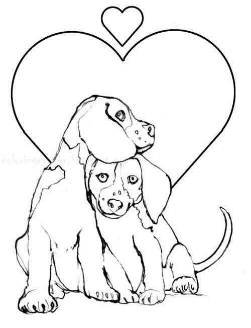 Beagle Puppy Coloring Pages Love Coloring Pages Valentines Day Coloring Page Valentin