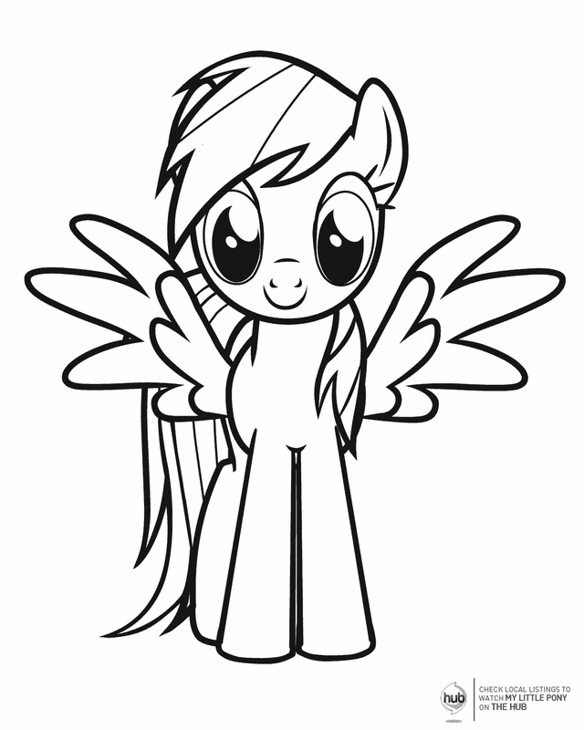 Cartoon Coloring Pages Mlp Rainbow Dash My Little Pony Coloring Cartoon Coloring Page