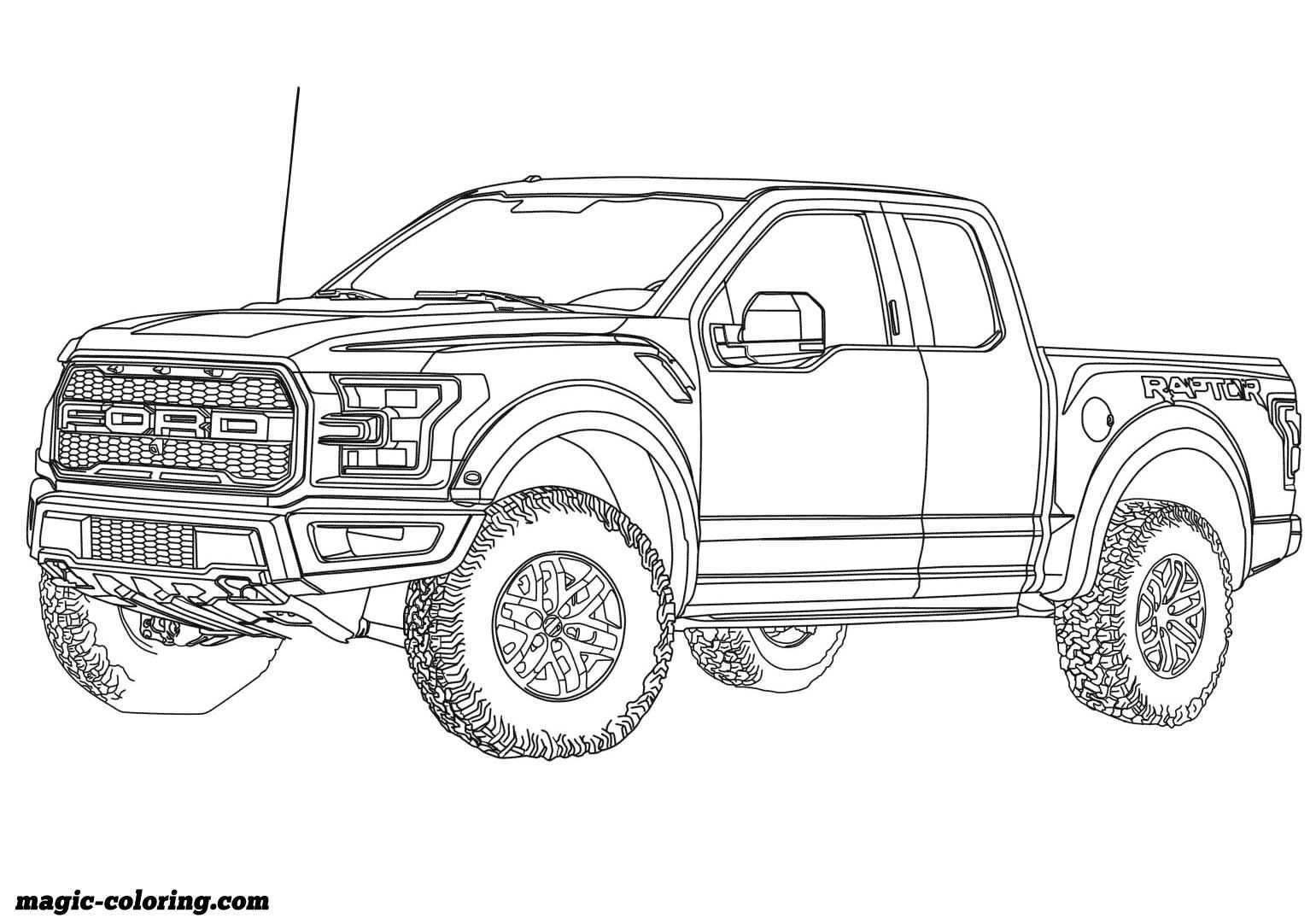 2017 Ford F 150 Raptor Coloring Page Truck Coloring Pages Ford Raptor Truck Cars Colo