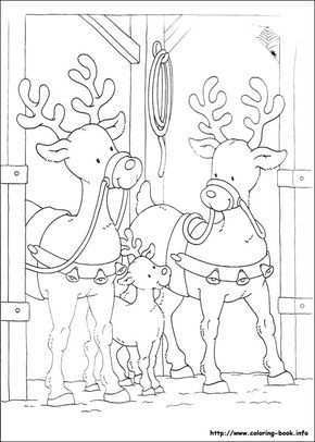 Kleurplaat Rendieren Coloring Pages Christmas Colors Coloring Pictures