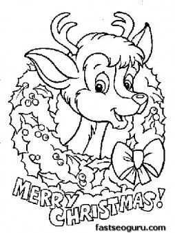 Printable Coloring Pages Of Merry Christmas Reindeer Baby Face Printable Coloring Page Rudolph Coloring Pages Christmas Coloring Sheets Coloring Pages Winter