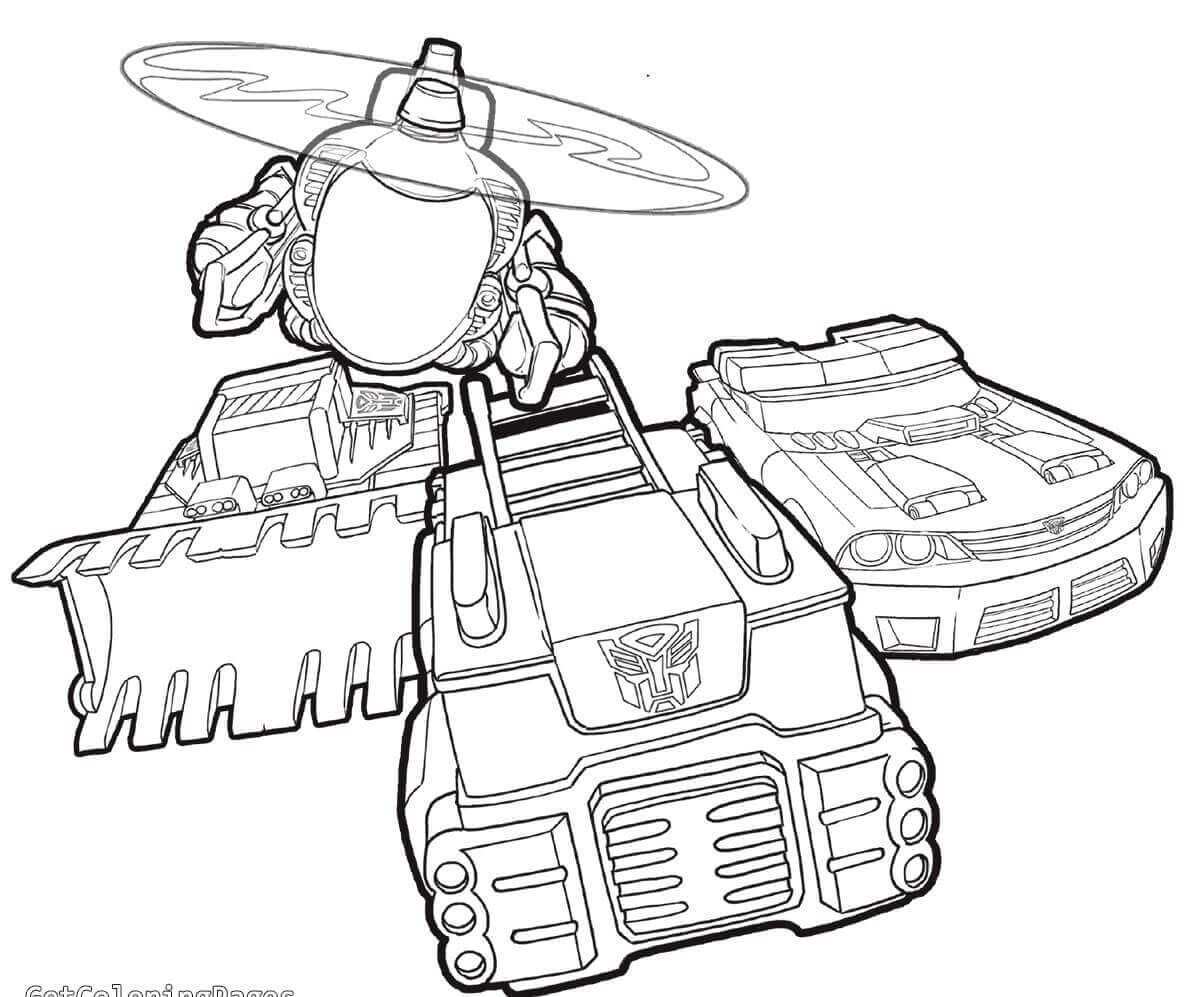 Transformers Rescue Bots Vehicles Coloring Page Transformers Coloring Pages Easy Colo