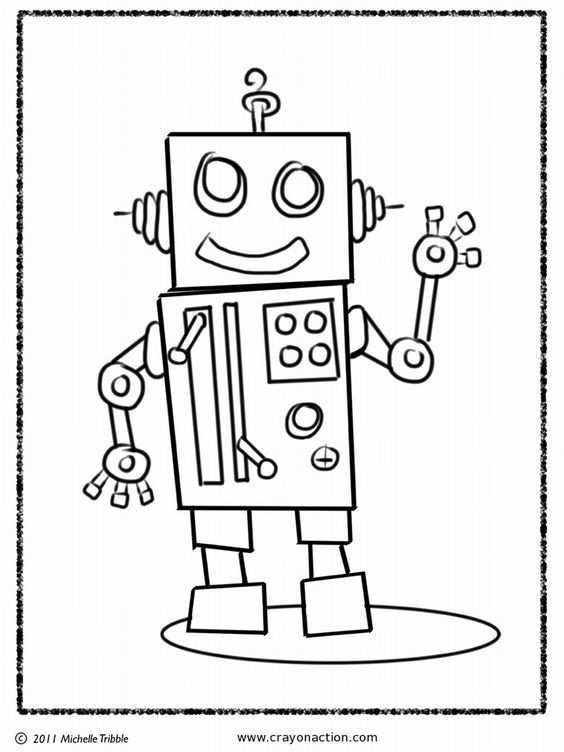 Robot Coloring Page Robot Kleurplaten Schoolprojecten