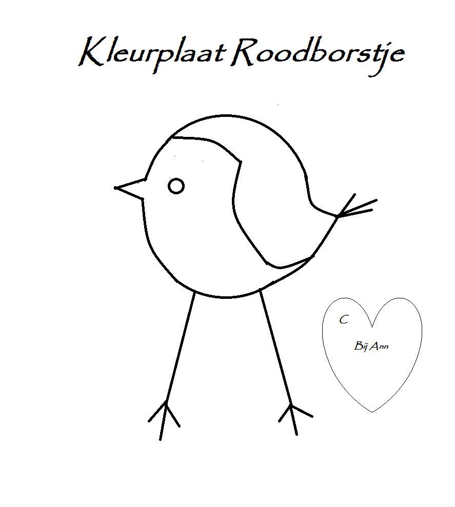 Kleurplaat Roodborstje Als Het Weldra Kouder Word Maken We Lekkers Voor De Vogels Gra