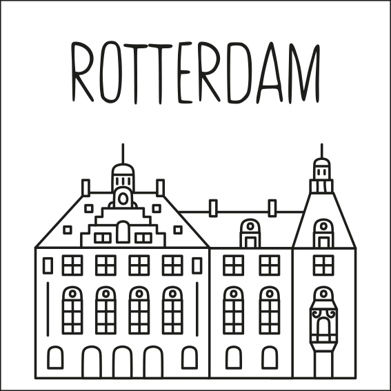 Haal Een Beetje Van Rotterdam In Huis Met Deze Leuke Straat Raamtekening Met Een Paar