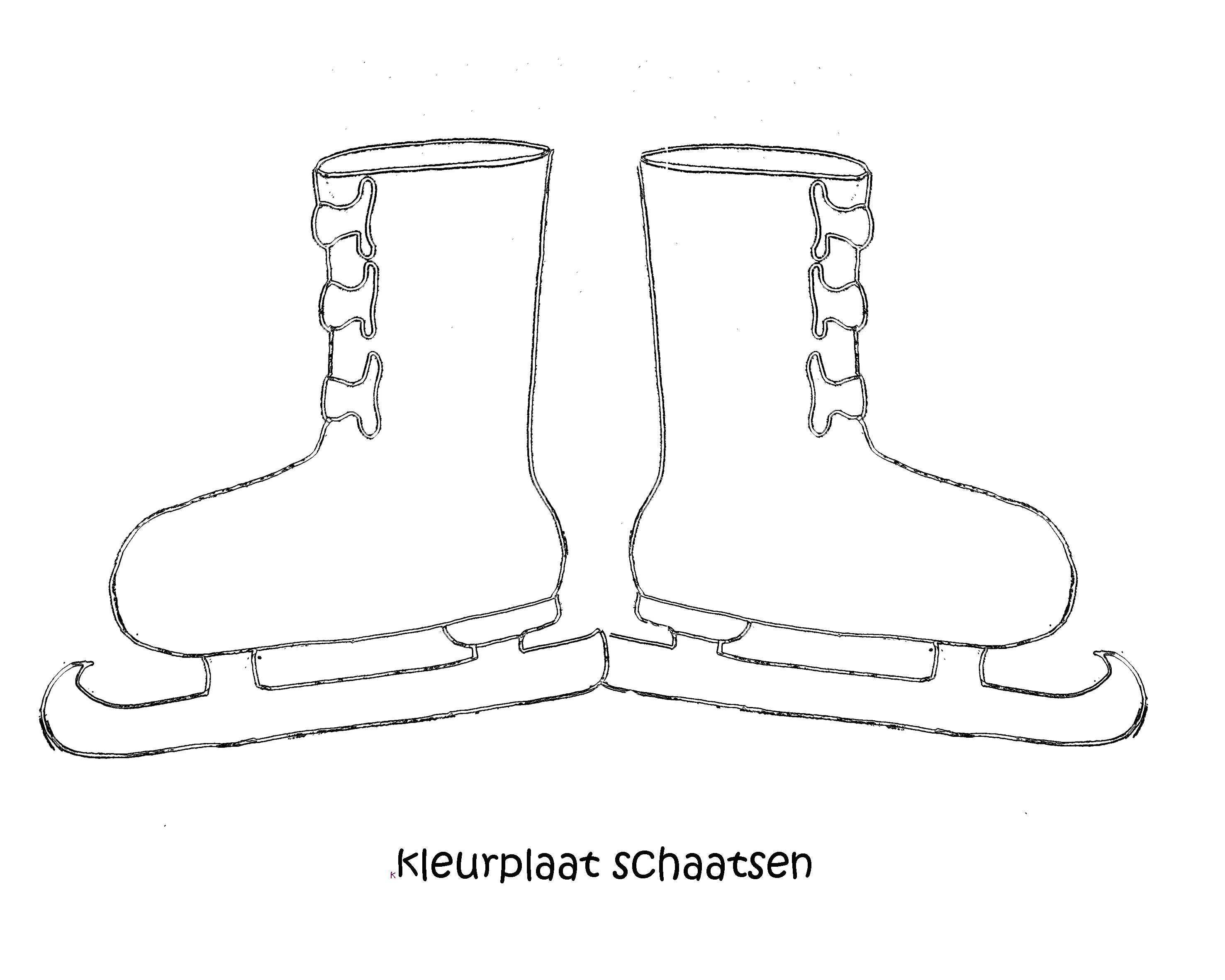 Kleurplaat Schaatsen Www Dewereldvanwiepje Nl Schaatsen Wintersport Winter