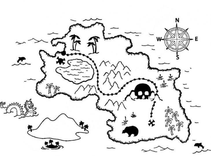 Find The Cave Of Gold In Treasure Map Coloring Pages Schatkaarten Piraten Kleurplaten