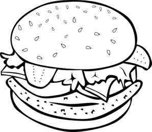 Pics For Hamburger Coloring Page Food Coloring Pages Food Coloring Food Clipart