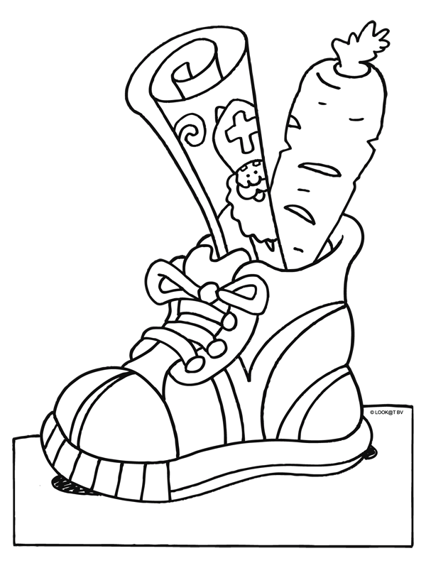 Kleurplaat Verlanglijstjes In De Schoen Kleurplaten Nl Knutselen Sinterklaas Sinterkl