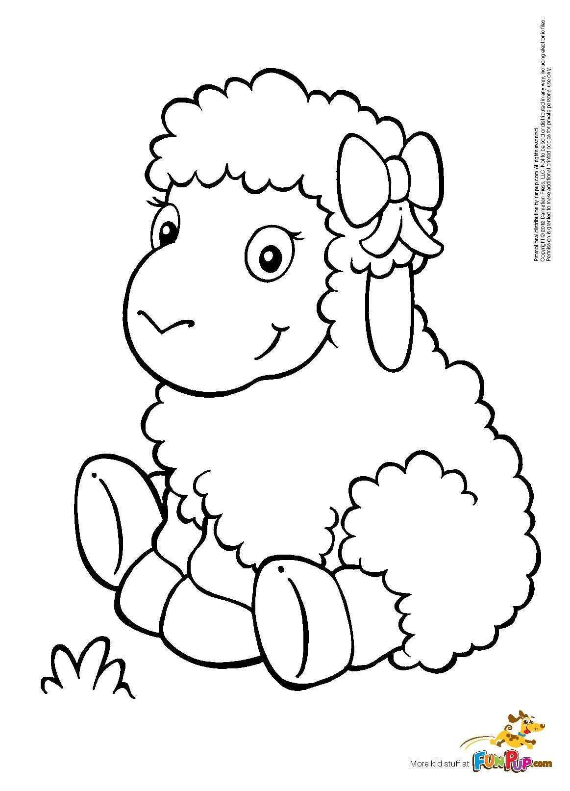 Happy Sheep Coloring Page Coloring Pictures For Kids Animal Coloring Pages Coloring P