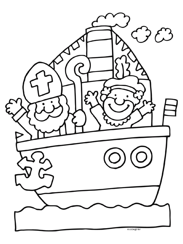 Kleurplaat Sinterklaas Stoomboot Kleurplaten Nl Sinterklaas Knutsel Idee Sinterklaas