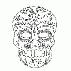 Sugar Skulls Kleurplaten Leuk Voor Kids Kleurplaten Dieren Kleurplaten Halloween Mask