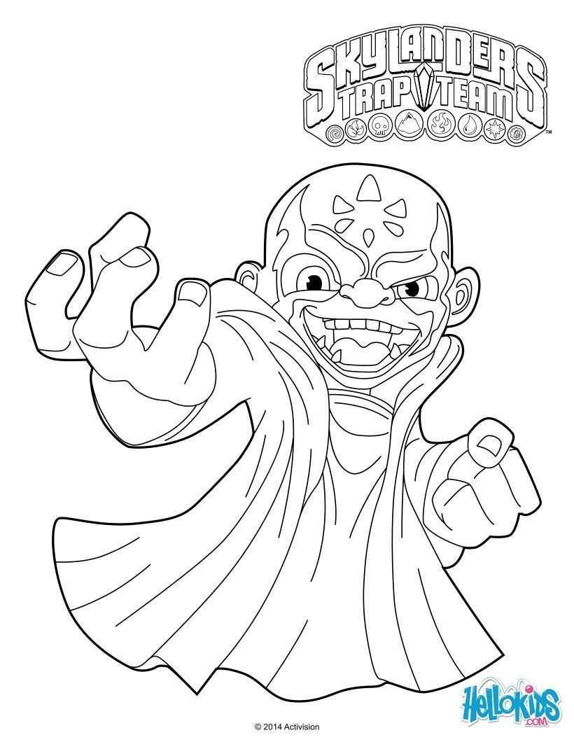 Blank Skylander Coloring Pages