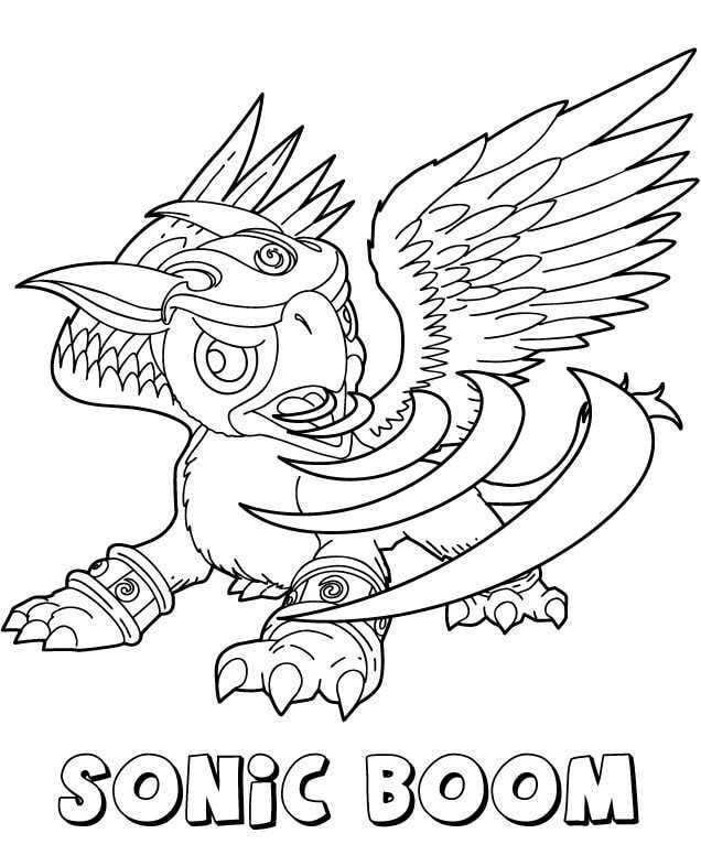 Sonic Boom From Skylanders Coloring Pages Coloring Pages Dragon Coloring Page Coloring Books
