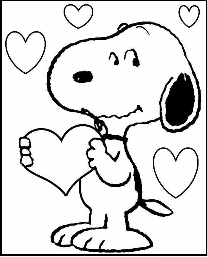 Snoopy Valentines Coloring Pages For Kids Fzh Printable Snoopy Coloring Pages For Kid