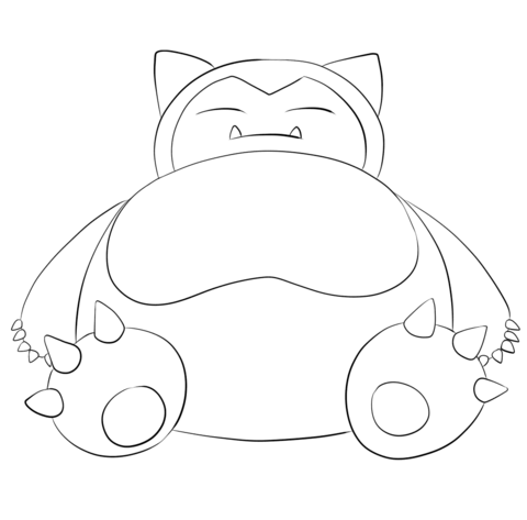 Snorlax Coloring Page In 2020 Pokemon Coloring Pokemon Coloring Pages Pokemon Colorin