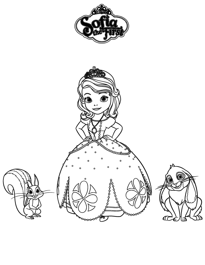 Sofia The First Whatnought And Clover Coloring Page Kleurplaten Sprookjes