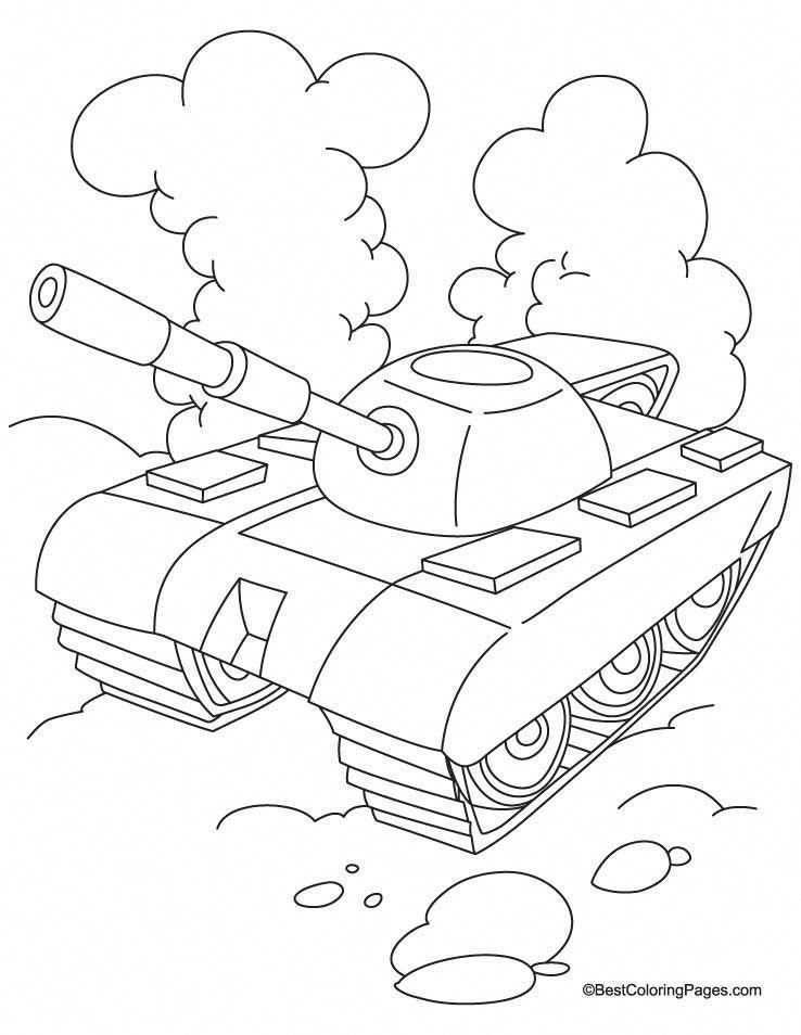 Tank With Cloud Coloring Page Download Free Tank With Cloud Coloring Page For Kids Be