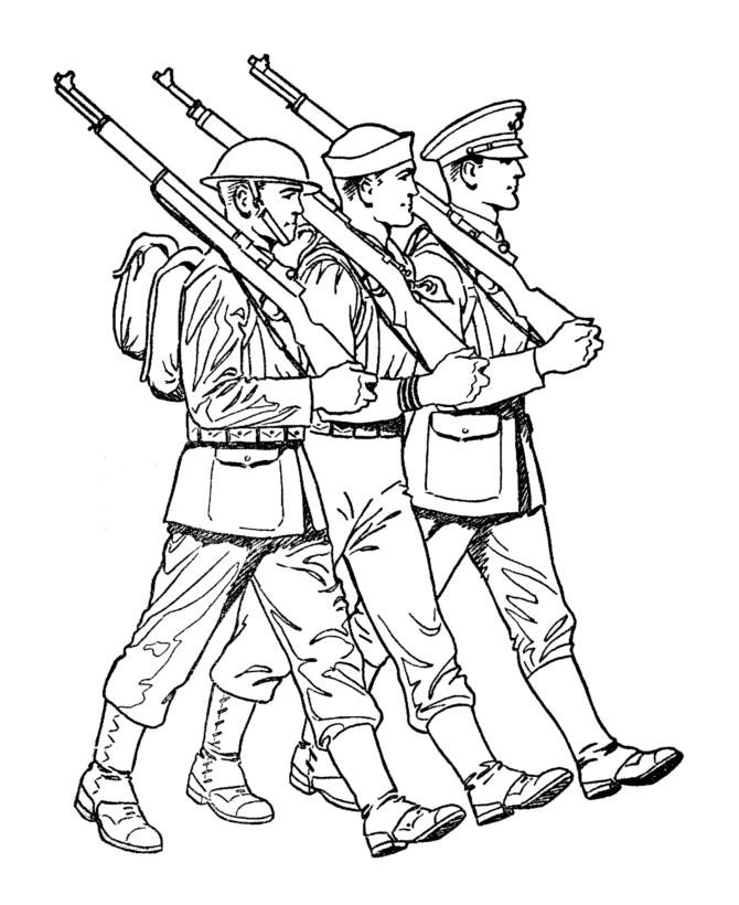 Armed Forces Day Coloring Pages Ww1 Us Marine Sailor Soldier Coloring Pages Armed Sol