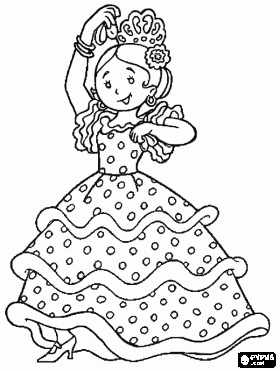 Flamenco Dancer With The 4cf68078de979 P Gif 280 371 Dance Coloring Pages Coloring Pa