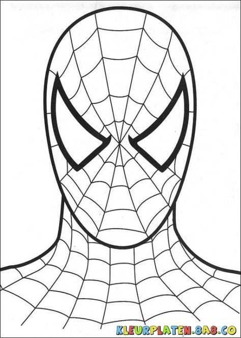 Spider Man Mask Kleurplaten Kleurplaten Voor Kids Tekening Van Het Schminken En Kleur