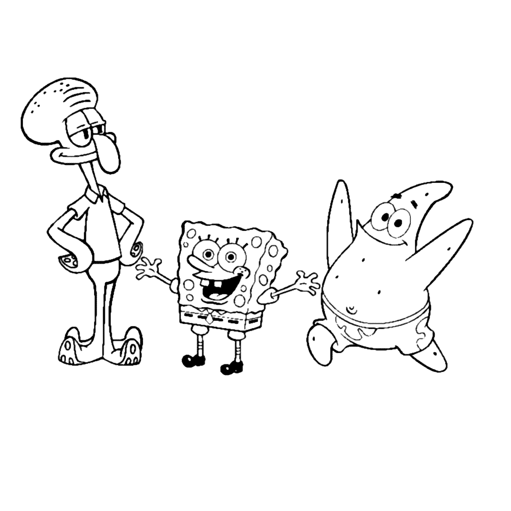 Leuk Voor Kids Kleurplaatocto Spongebob En Patrick Kleurplaten Gratis Kleurplaten Spo