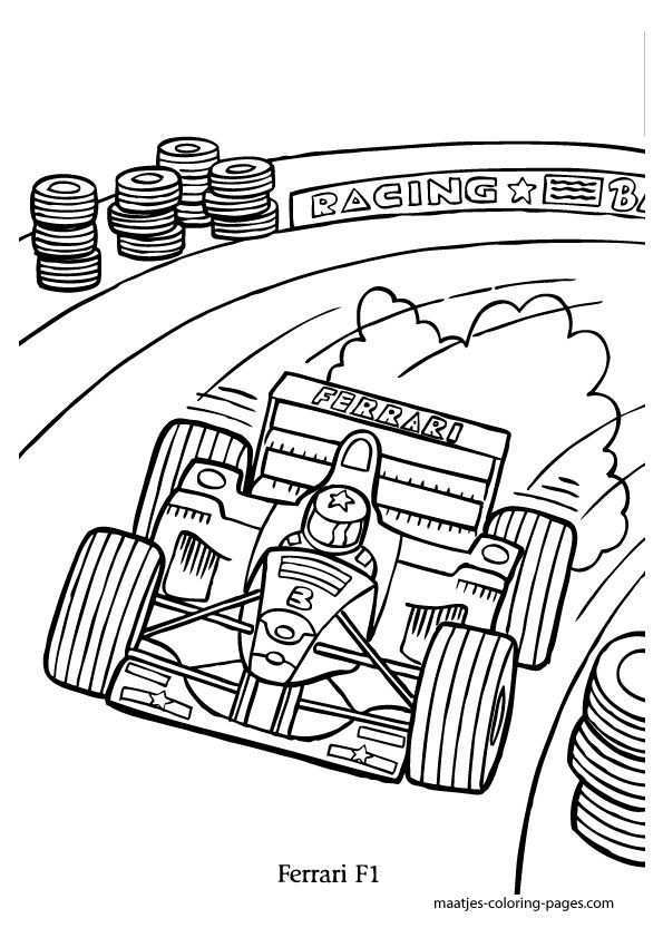 Ferrari F1 Coloring Pages Kleurplaten Kleurboek Quilt