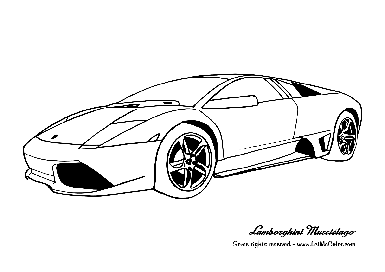 Free Coloring Page Lamborghini Murcielago Lp640 Fotografie