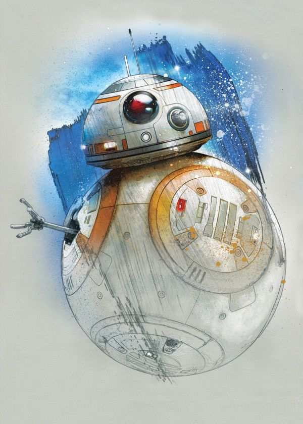 Official Star Wars The Last Jedi Character Portraits Bb 8 Displate Artwork By Artist