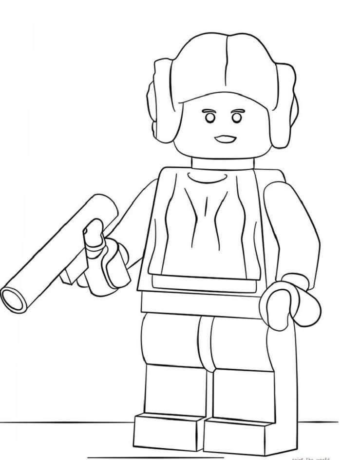 Lego Coloring Pages Princess Leia Lego Coloring Pages Star Wars Coloring Sheet Lego C
