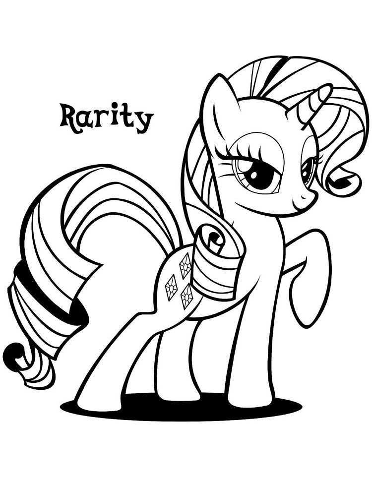 My Little Pony Printable Coloring Pages Rarity Gratis Kleurplaten Kinderkleurplaten K